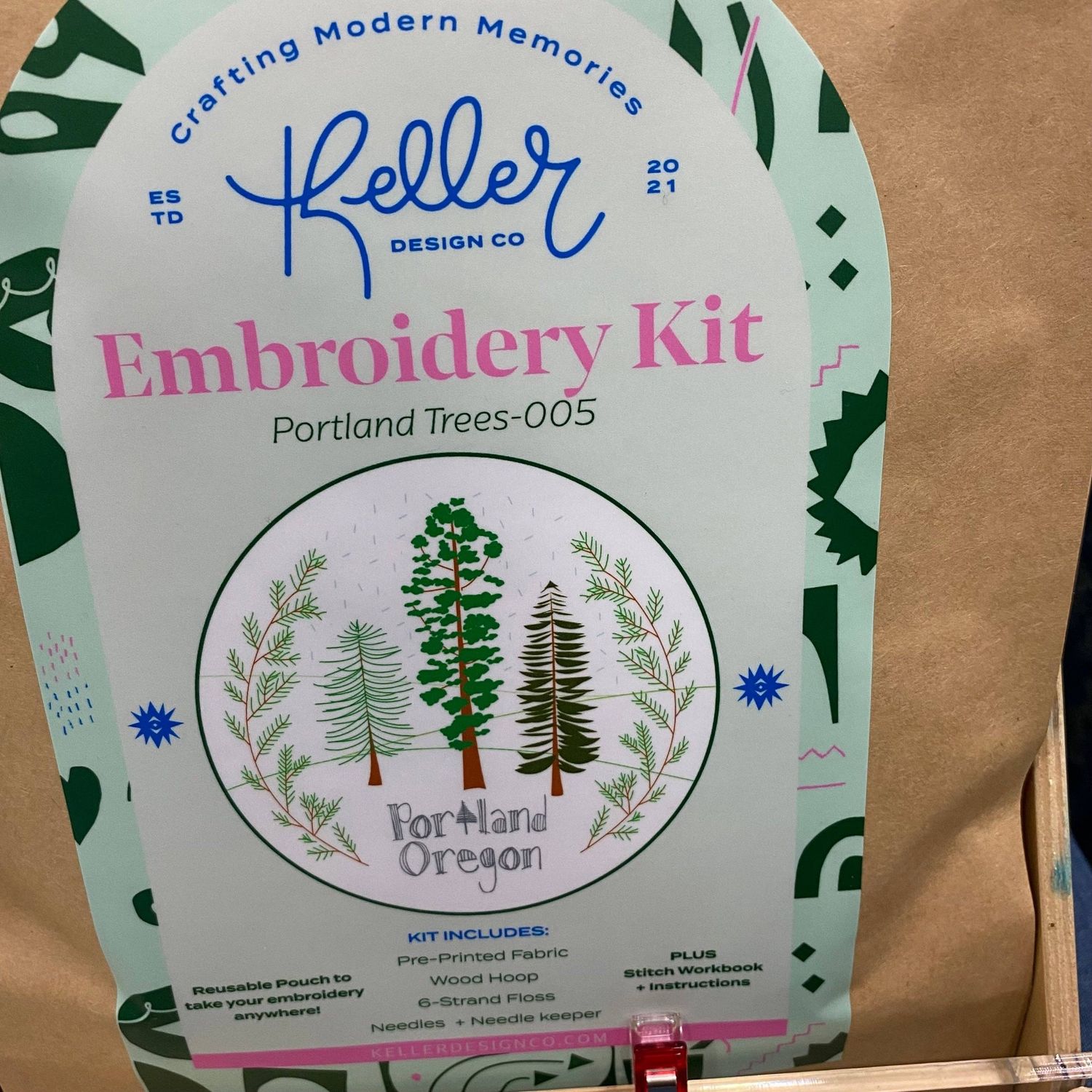 Portland Trees Embroidery Kit