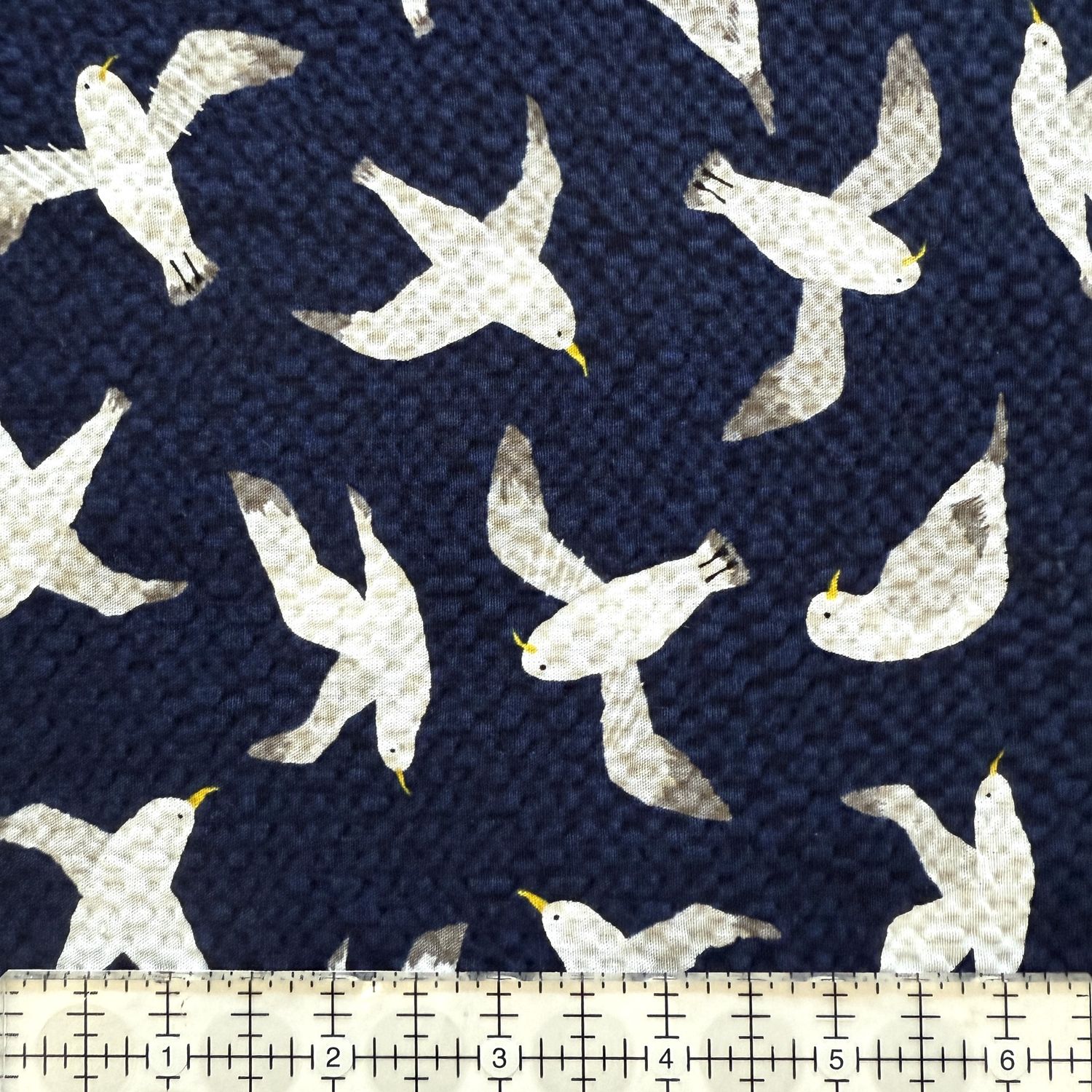 Sevenberry 82172-1-5 Seagull scatter cotton seersucker