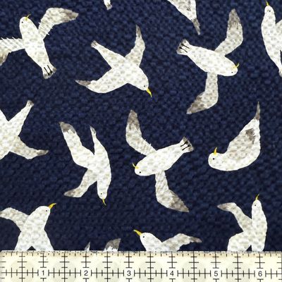 Sevenberry 82172-1-5 Seagull scatter cotton seersucker