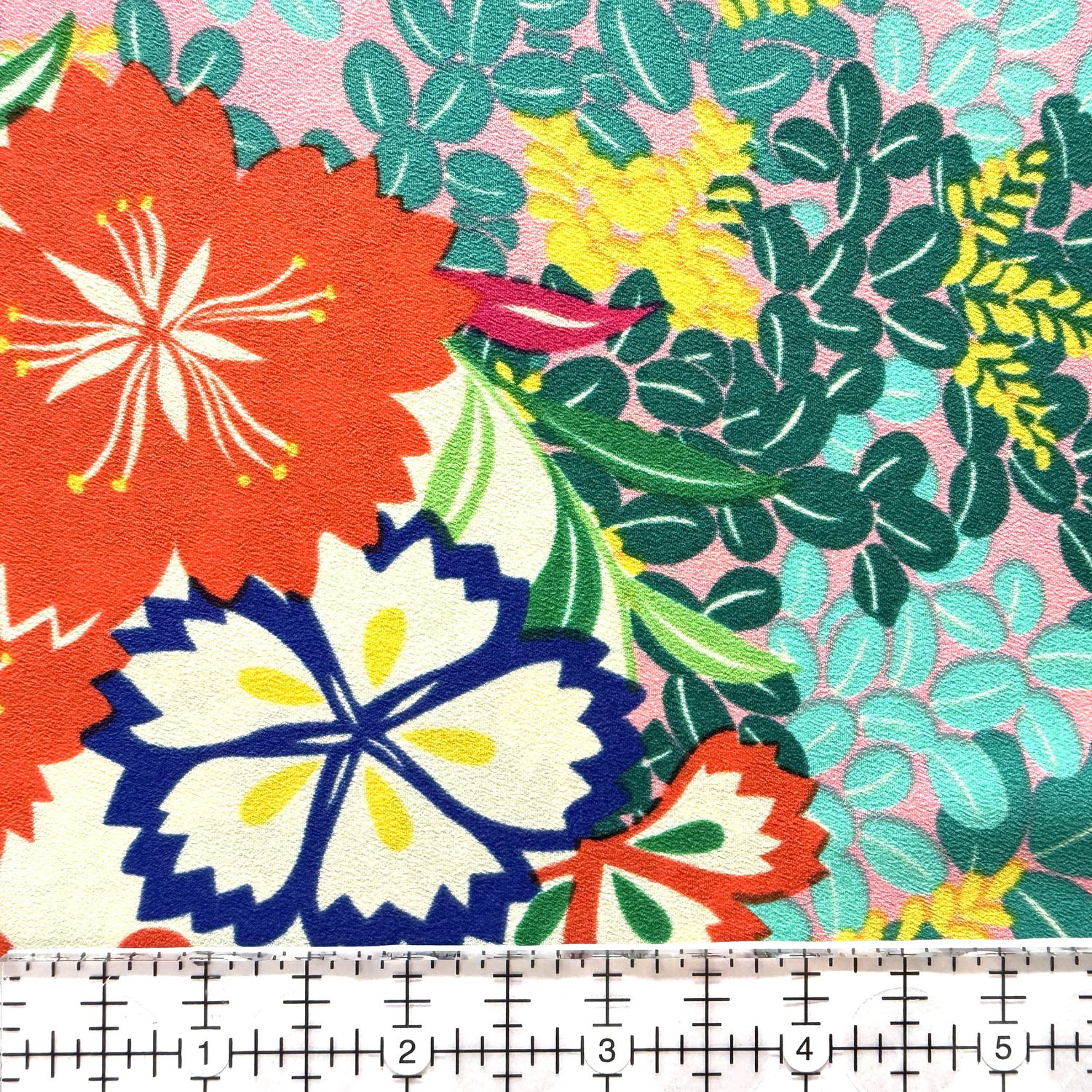 Floral Multi 60" Polyester Crepe CDC Stretch Print | Deadstock