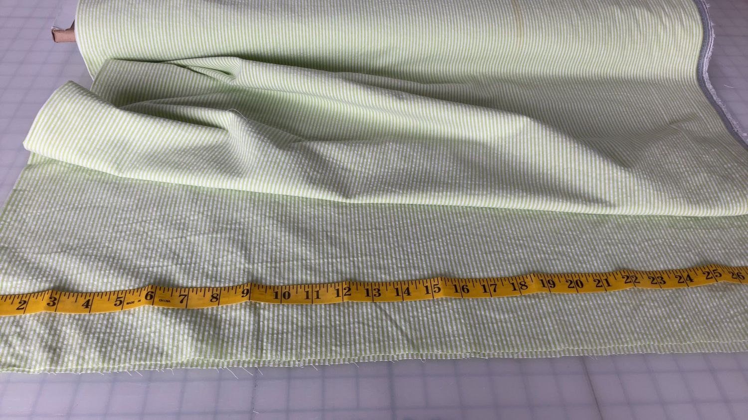12941 - 57” 100% Cotton - Green Seersucker Stripe Online