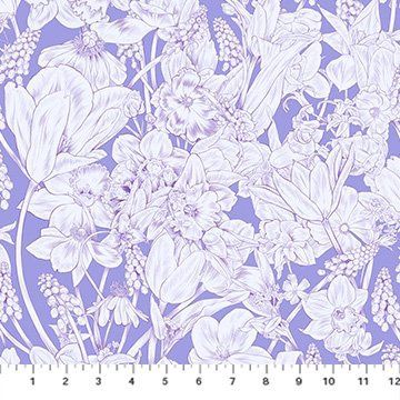 52" Garden - Lilac | Rosa Rayon Online