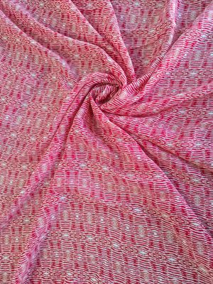 60" Rayon Challis - red abstract Online