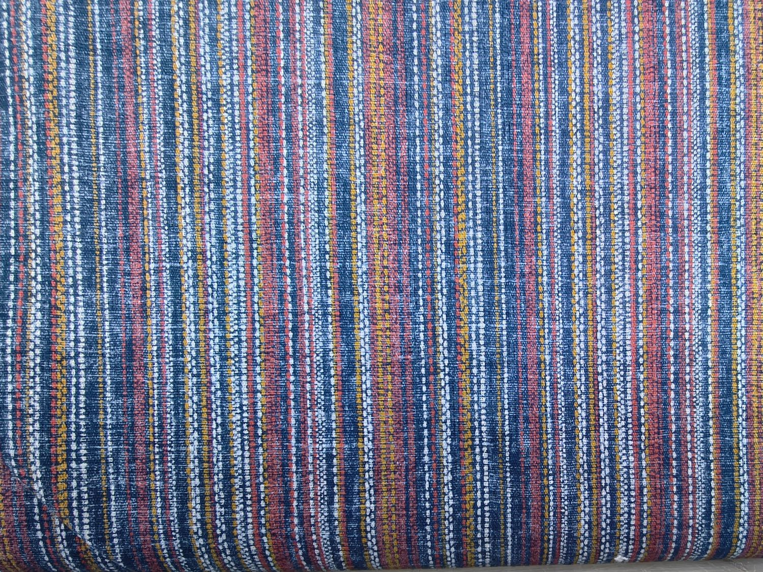 Morikiku - faux-textured printed stripe - navy Online