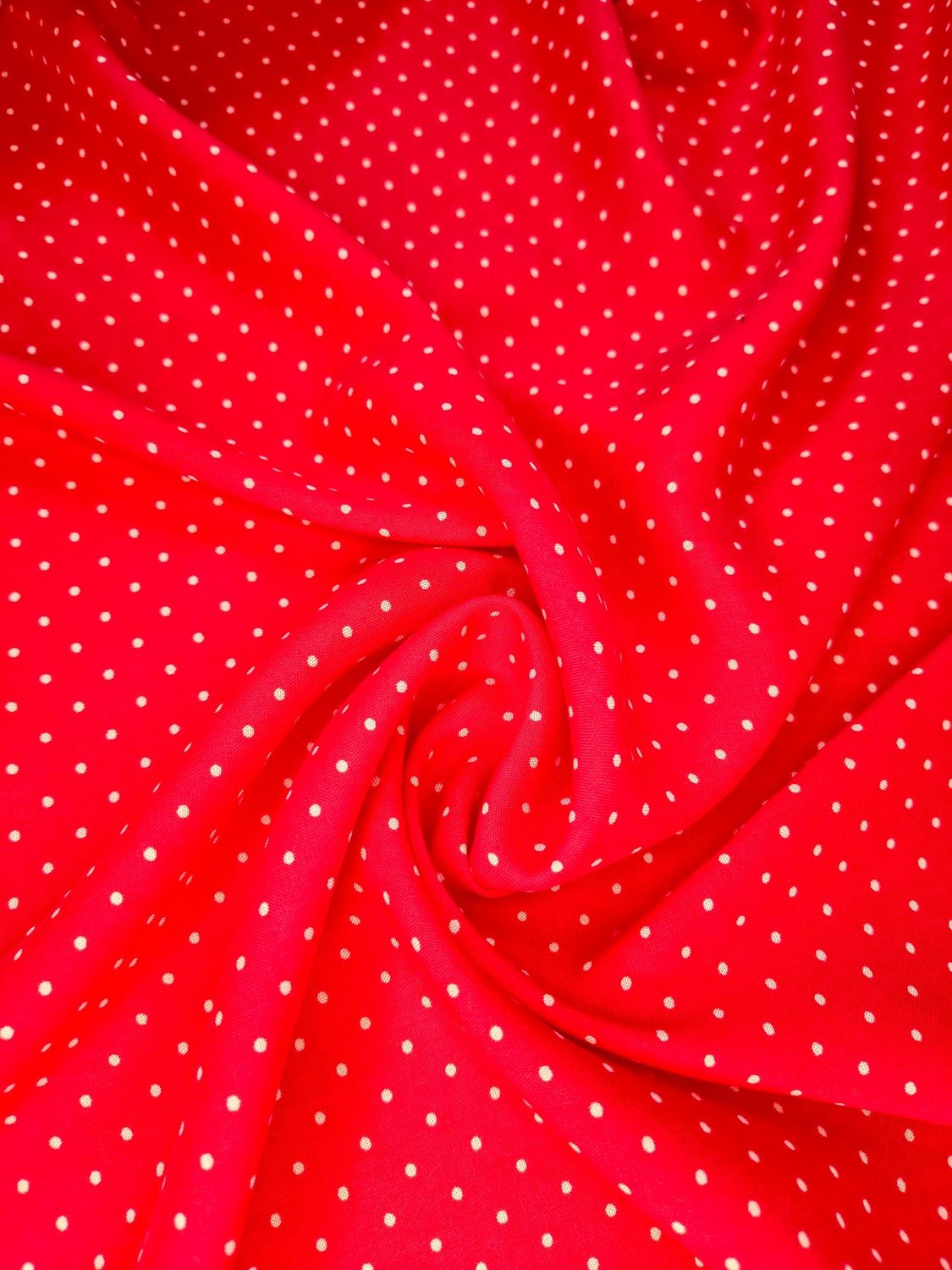 54" Polka Dot Rayon Challis - red Online