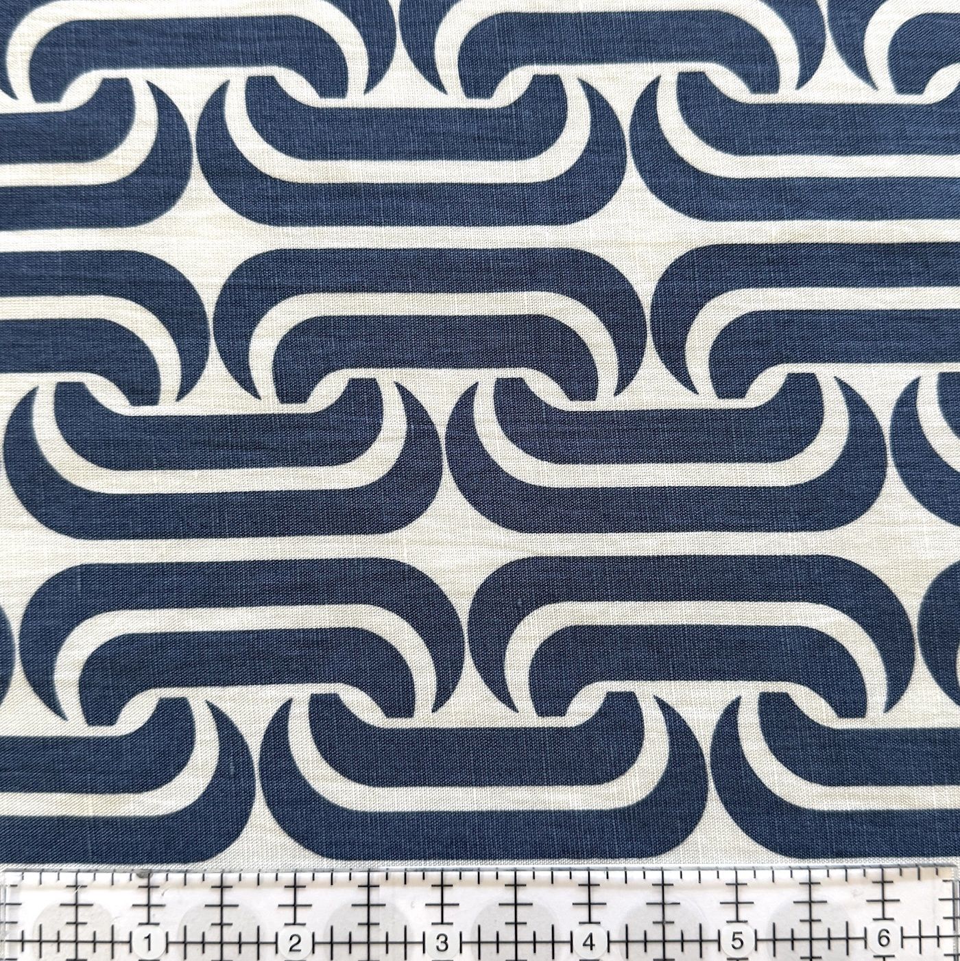 Modern Maze Rayon Linen Print Blue 58/60" Online