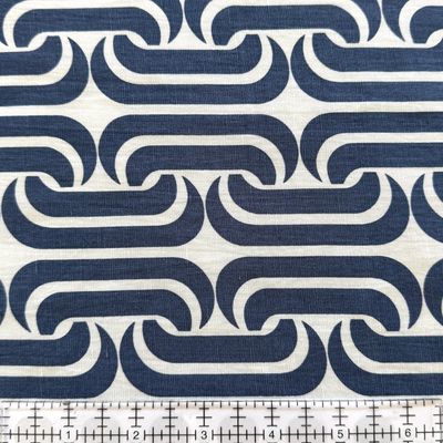 Modern Maze Rayon Linen Print Blue 58/60" Online