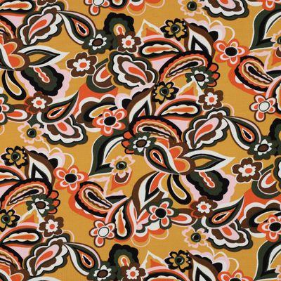 French Terry Paisley Flowers Online