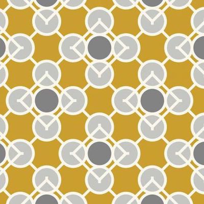 Gold/Gray Prism Organic Barkcloth Online