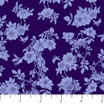 52" Tonal Floral - Blue | Rosa Rayon Online