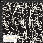 58" viscose - AVALANA Light and Lush- Wht Outline Branch on Blk Online
