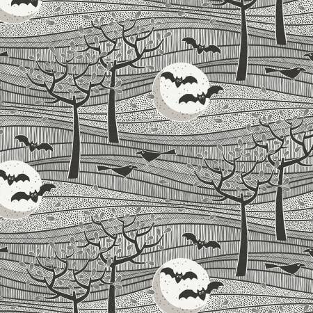 Night Landscape Organic Cotton Halloween | Halloween Online