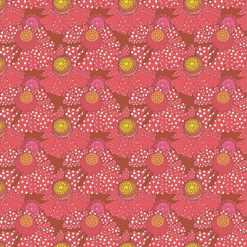 Polka Flower - Crimson | Sunshine Online