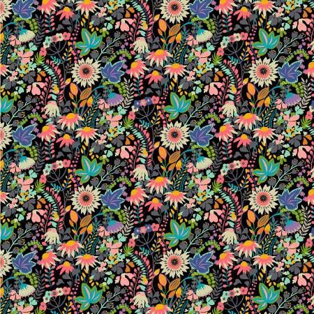 Black Flower Bed Digitally Printed Online