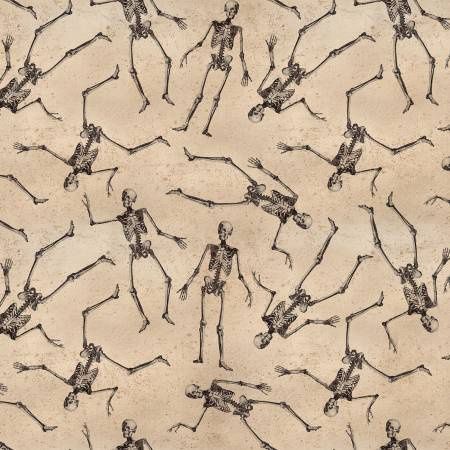 Khaki Gothic Halloween Digital Skeletons | Halloween Online