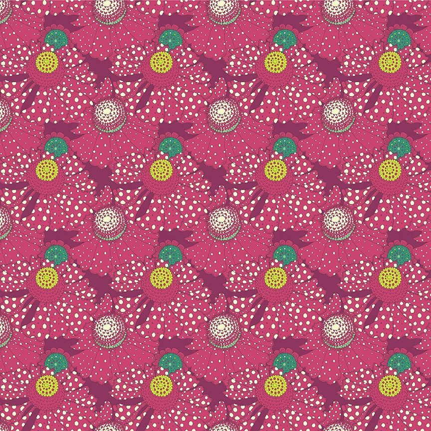 Polka Flower - Plum | Sunshine Online