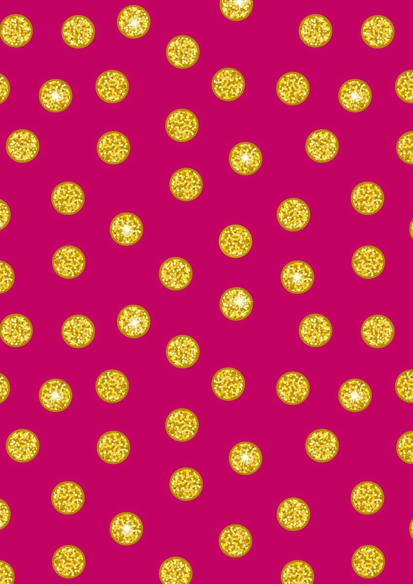 Pink and gold disco dots with gold metallic| Misc Bolts Online