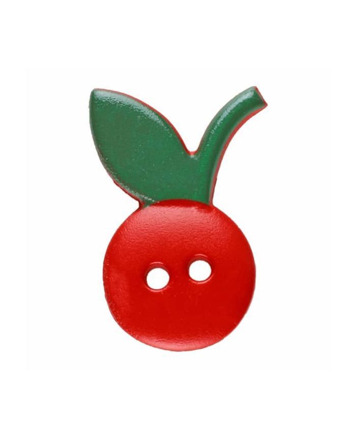 Cherry button with two holes - Size: 20mm - Color: red - Art.No. 311071