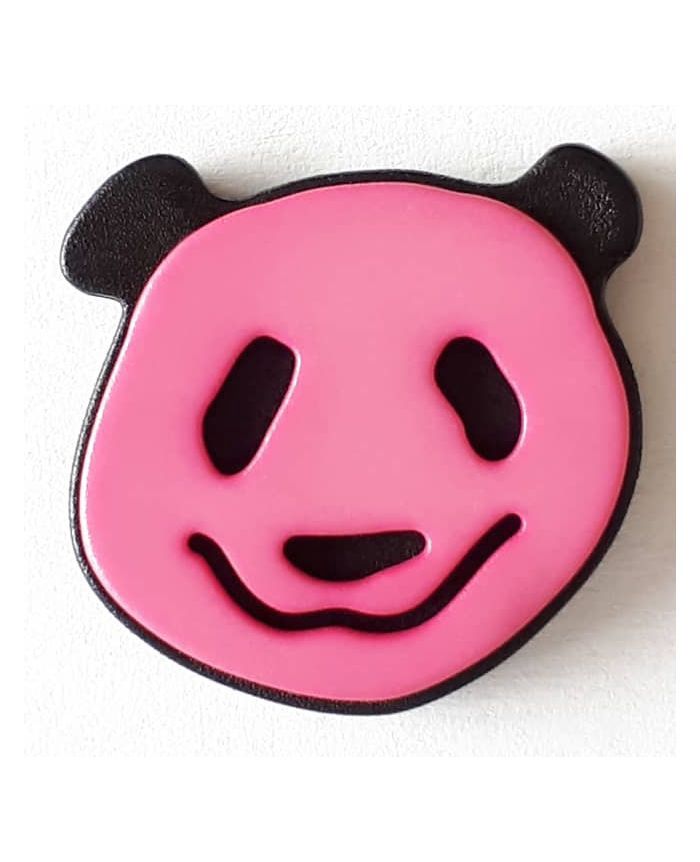 novelty button panda with shank - Size: 22mm - Color: pink - Art.No. 331113