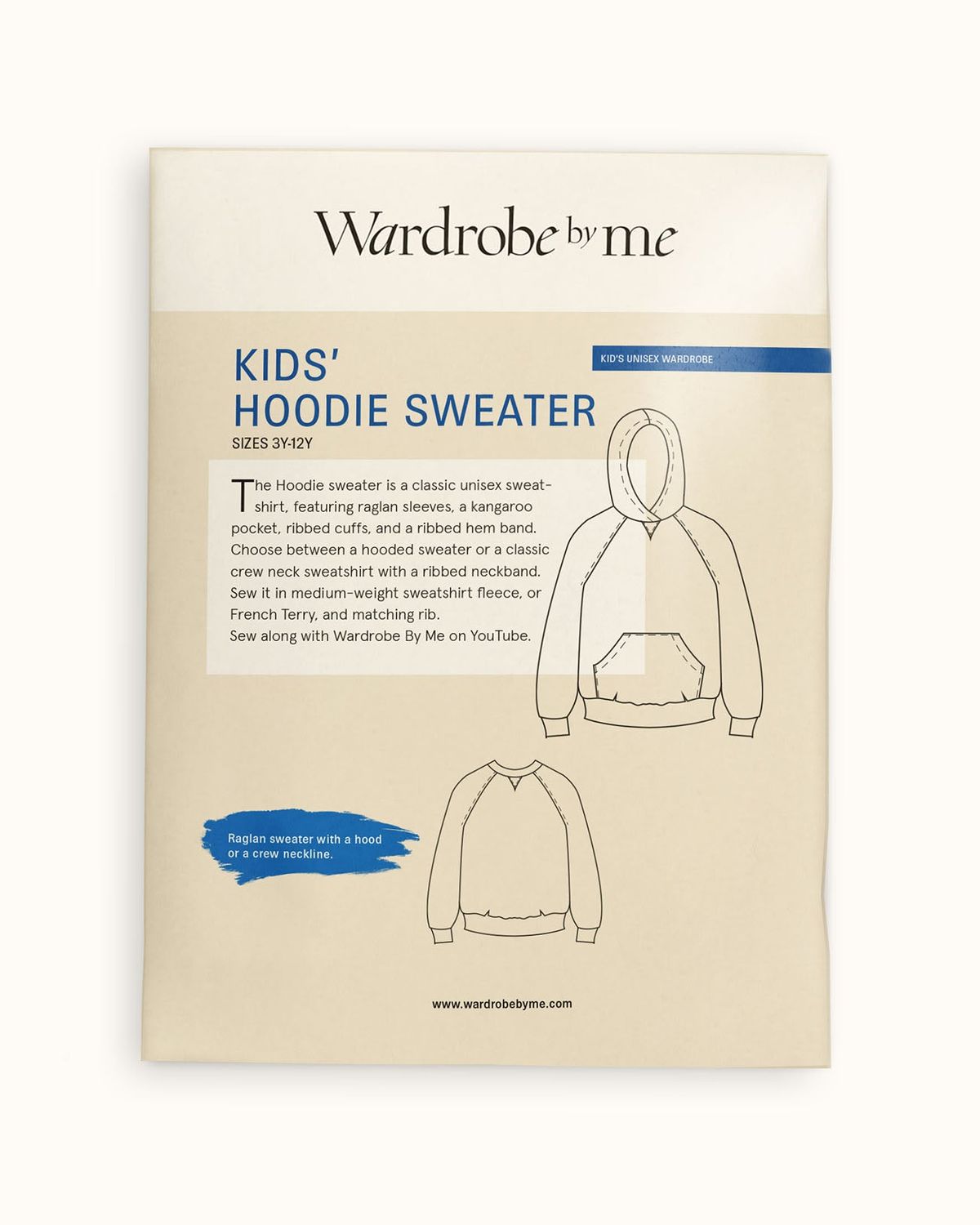 Hoodie sweater Paper Sewing Pattern for kids