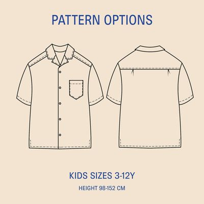 Tropical Shirt sewing pattern for children