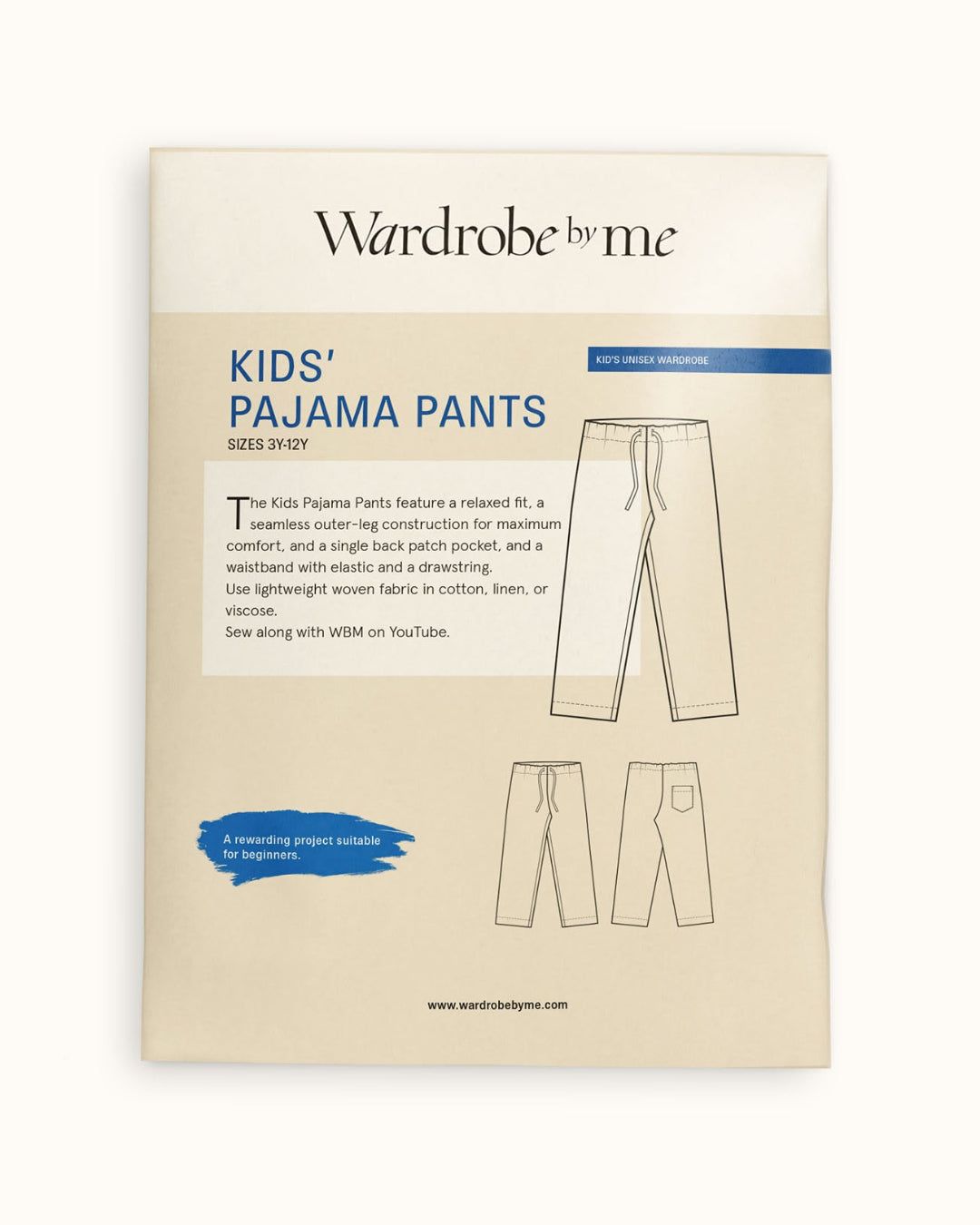 Pajama Pants Kids' Paper Sewing Pattern