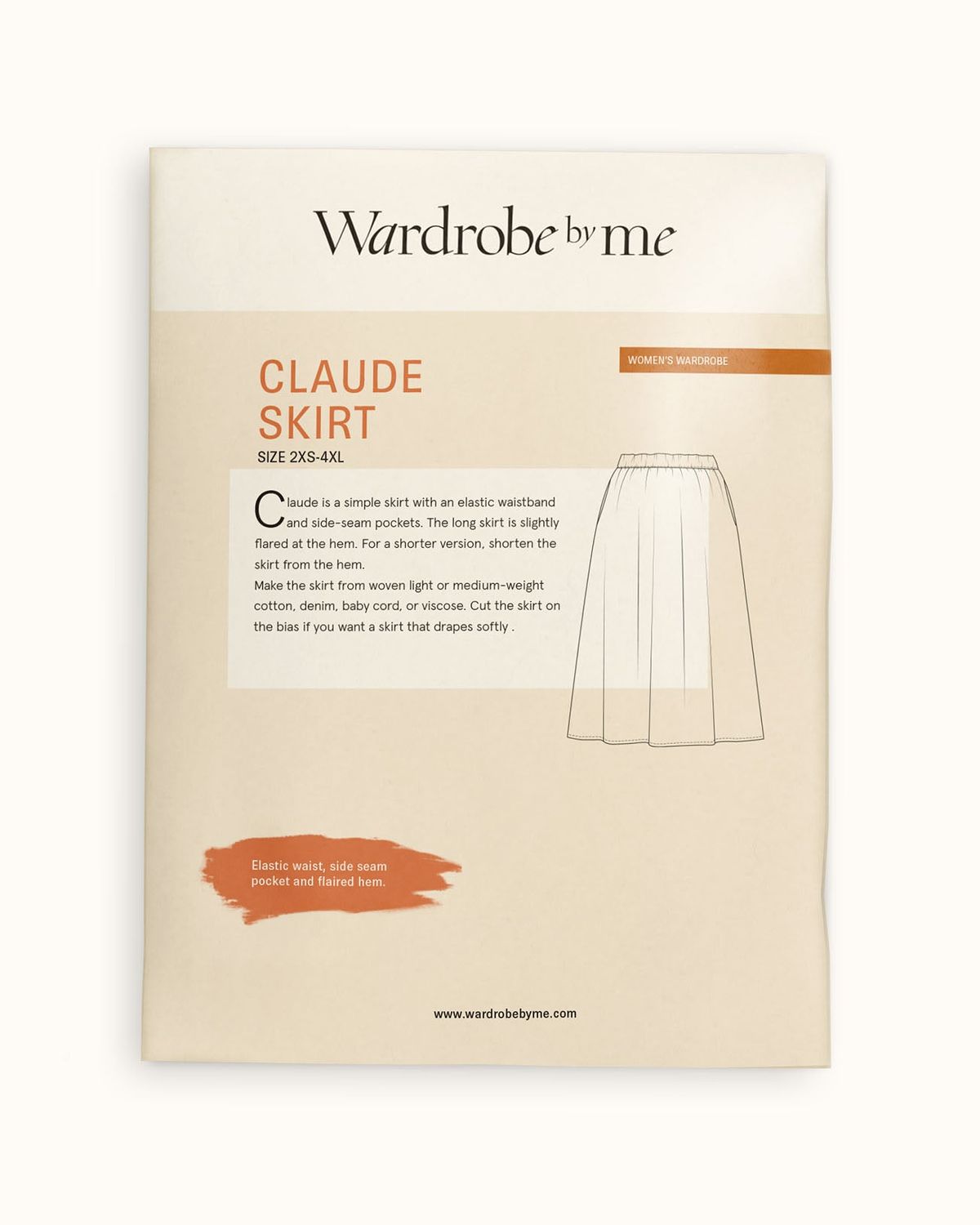 Claude Skirt Sewing Pattern - Womens sizes