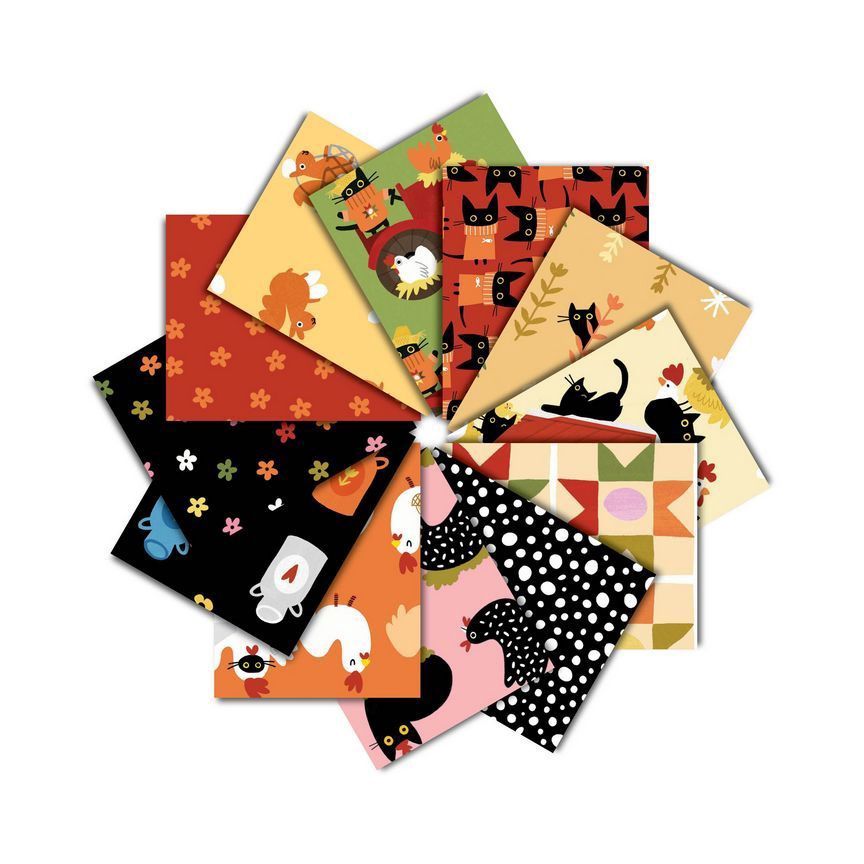 Bok Bok Meow FQ Pack - 12 Colors | Leezaworks