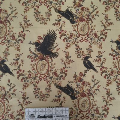 Cosmo - Ravens &amp; Flowers Cotton Broadcloth | Japanese Import Online