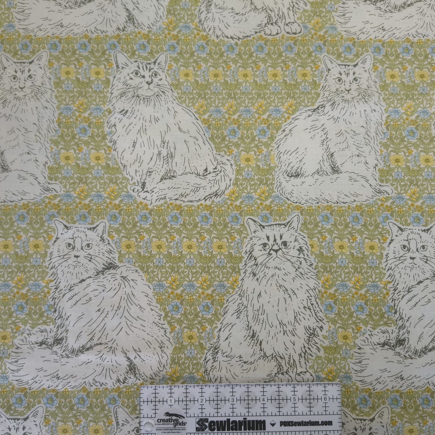 Vancet - Cats Posing Cotton Shirting | Japanese Import Online