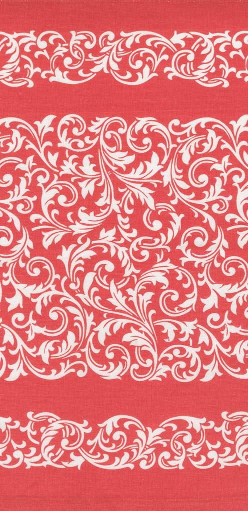 16" Rosie Scrolls Red Toweling Online