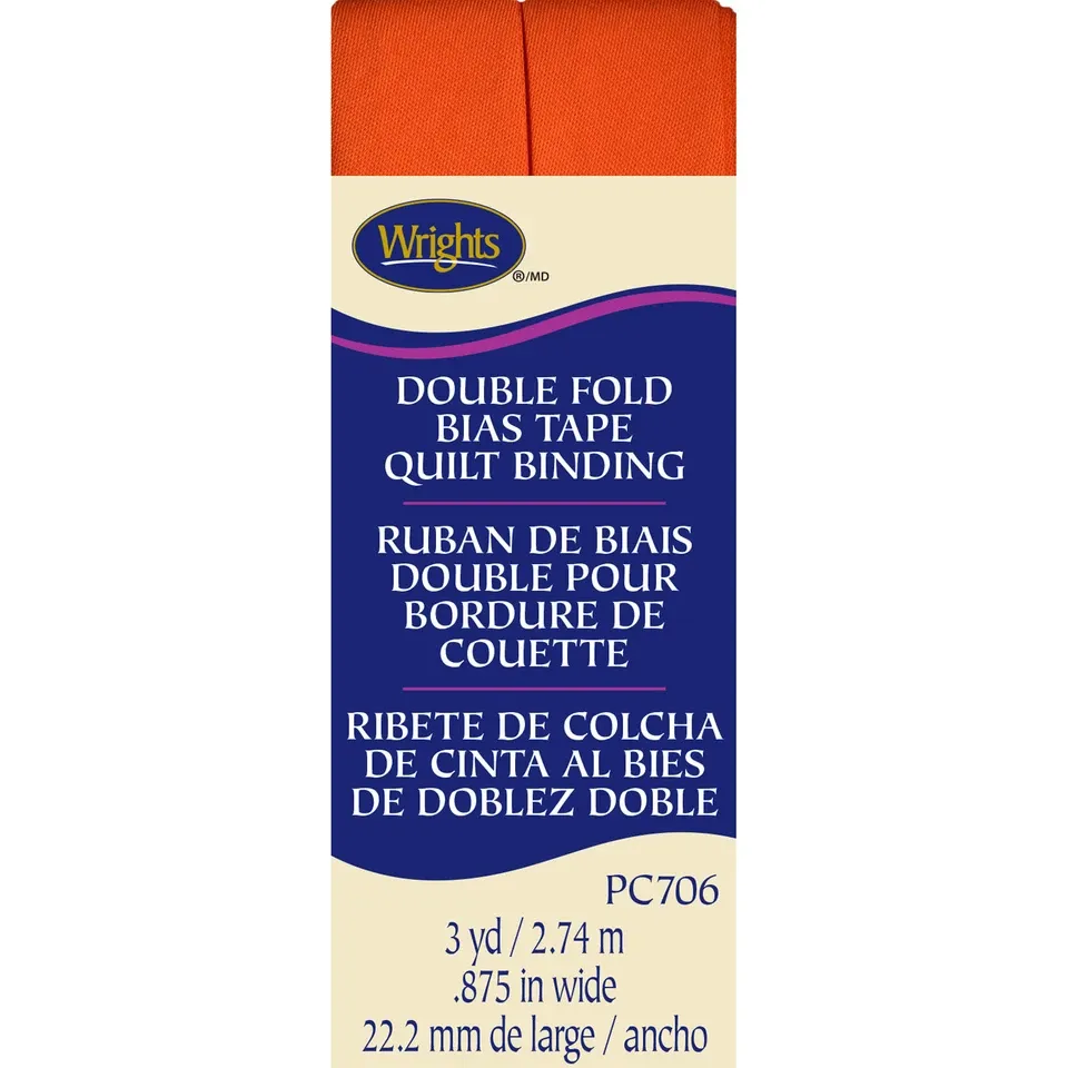 Double Fold Bias Tape Quilt Binding, 7/8" x 3 yds, Royal