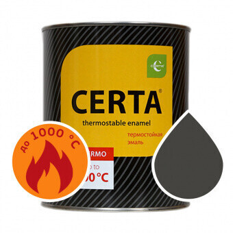 Эмаль термостойкая серебро (0,8 кг) "CERTA"