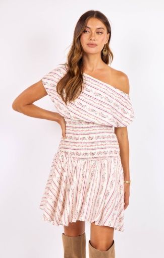 Sage the Label ROSEBUD SMOCKED MINI DRESS