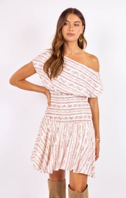 Sage the Label ROSEBUD SMOCKED MINI DRESS