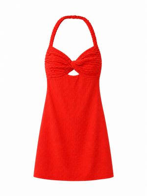 Blanco by Nature GIANNA Pleated Chest Strapless Short Dress
