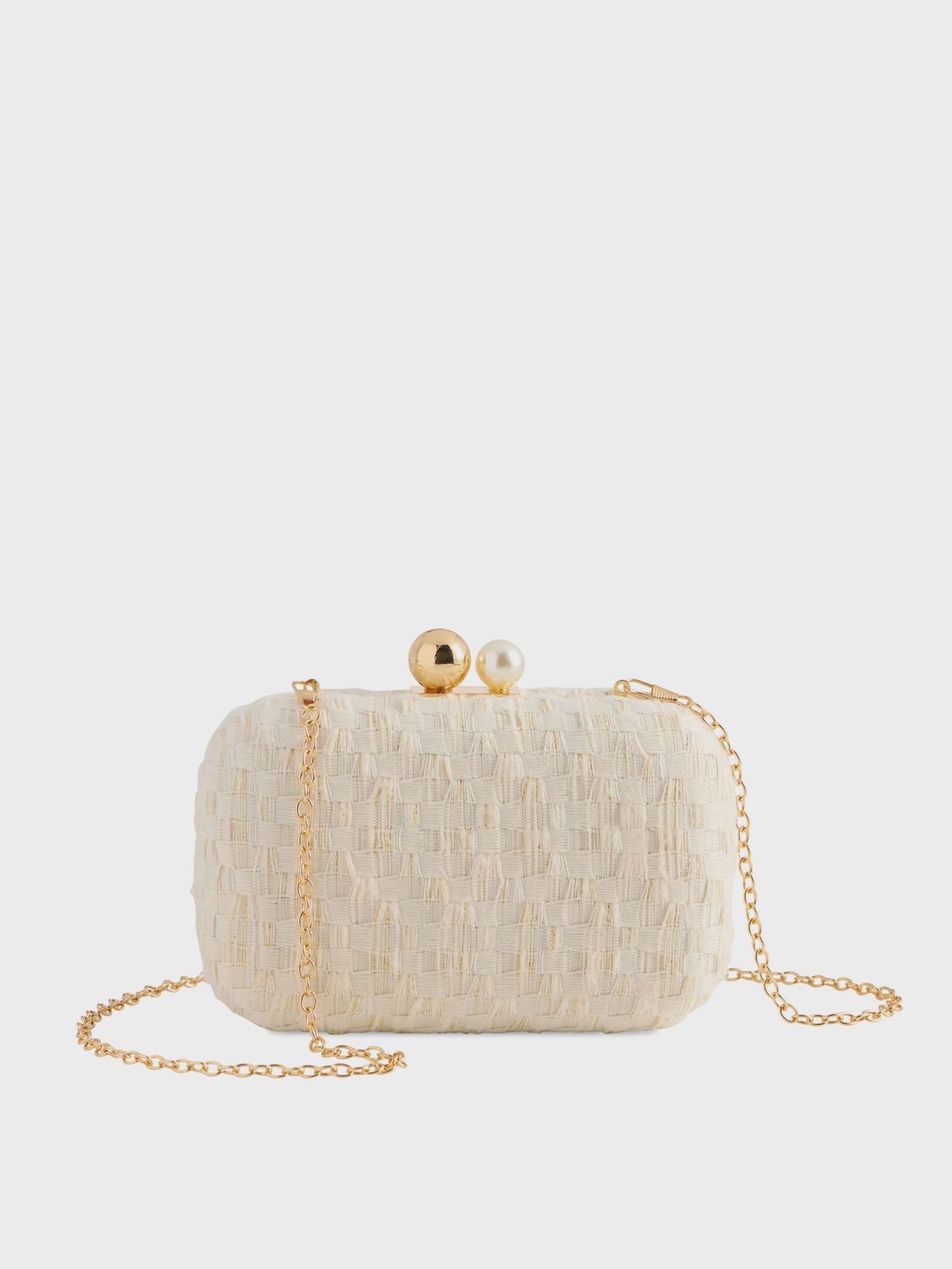 Veil Minaudiere in Ivory