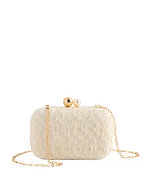 Shiraleah Veil Minaudiere in Ivory