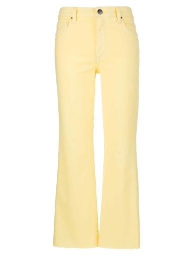 Kut From The Kloth KELSEY HIGH RISE ANKLE  FLARE WITH RAW HEM, Colour: PASTEL YELLOW, Size: 00
