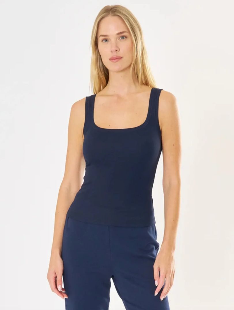 Maison Wheat Franklin Square Neck Tank Top