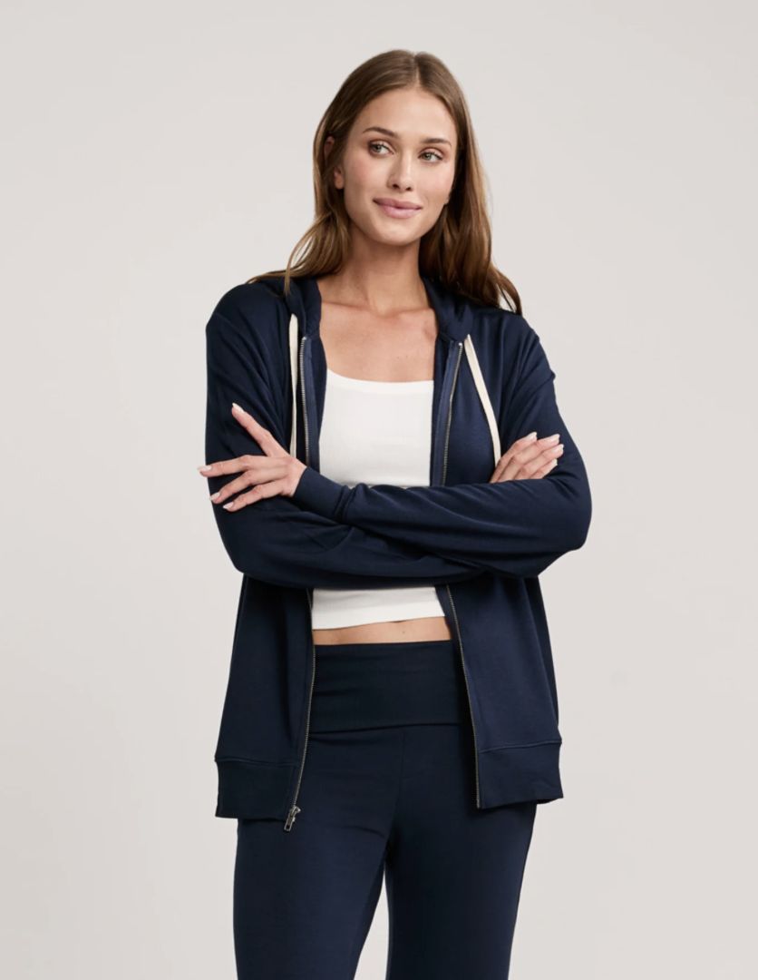 Richmond Unisex Zip Hoodie, Colour: Navy, Size: XS