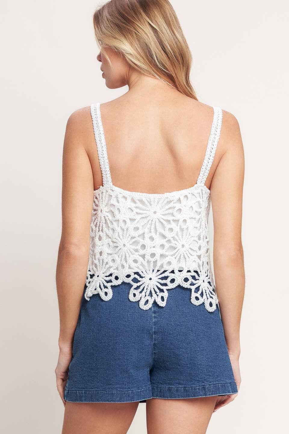 Flying Tomato Crochet Lace Top