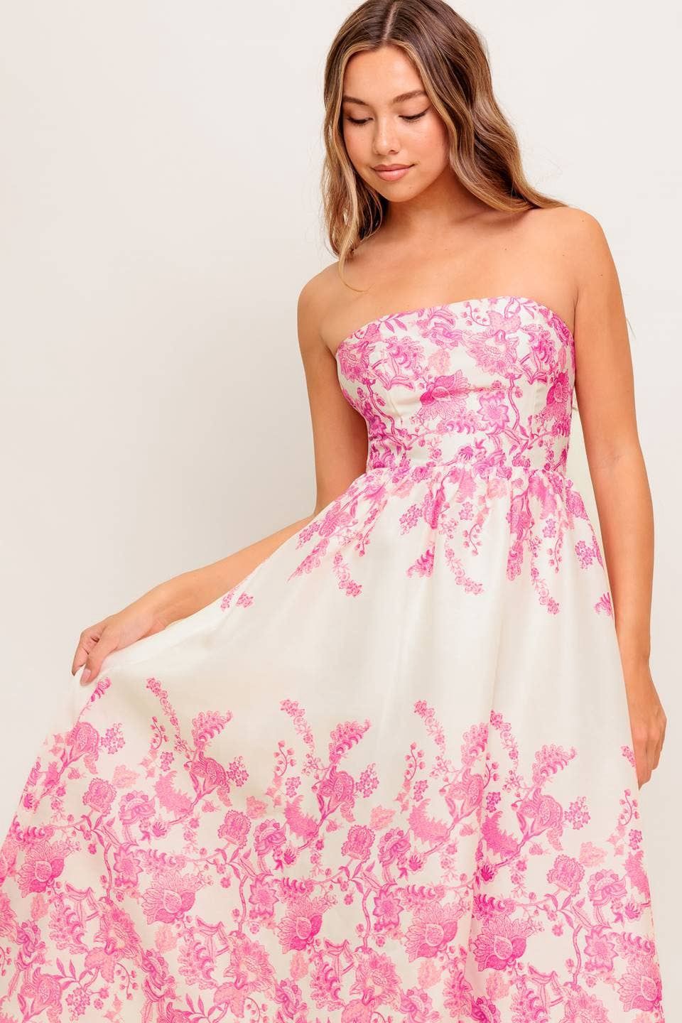 Printed Woven Midi Dress
