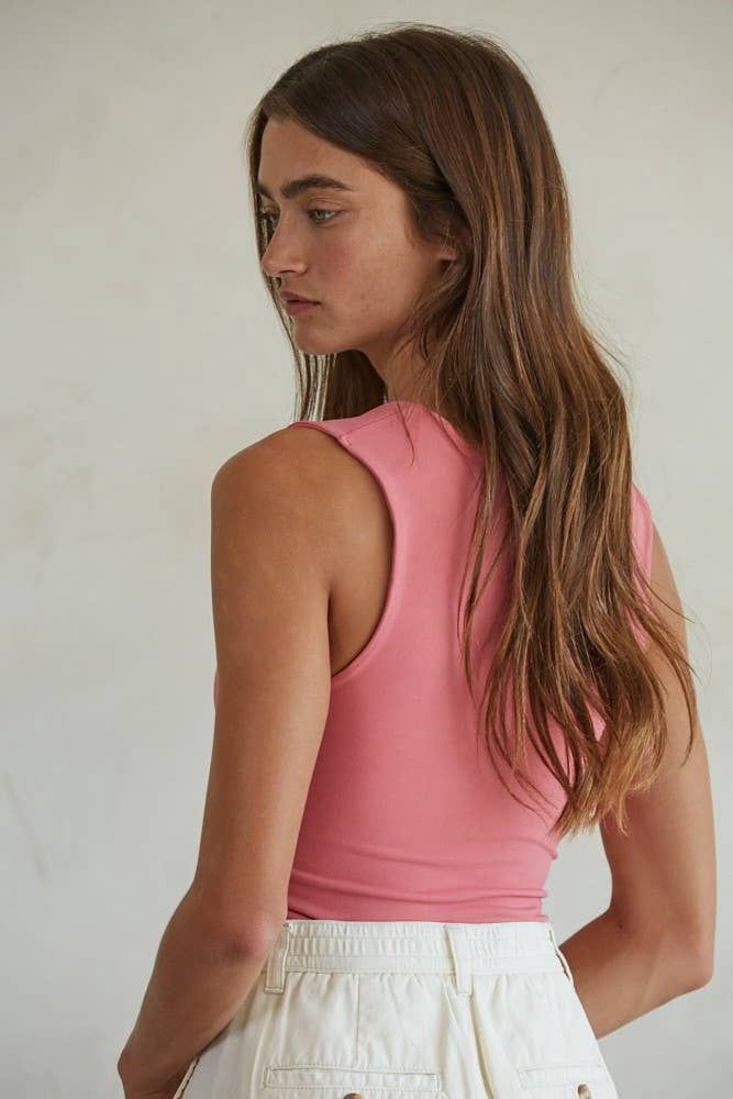 White Double Layered Seamless Top