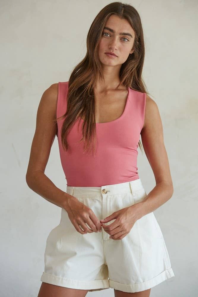 White Double Layered Seamless Top