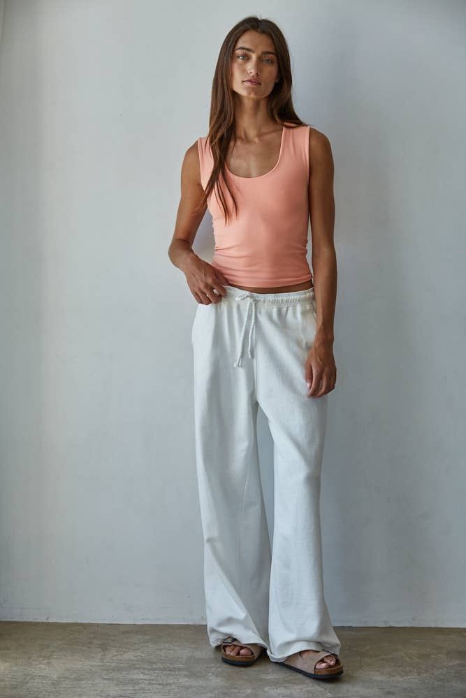 White Double Layered Seamless Top