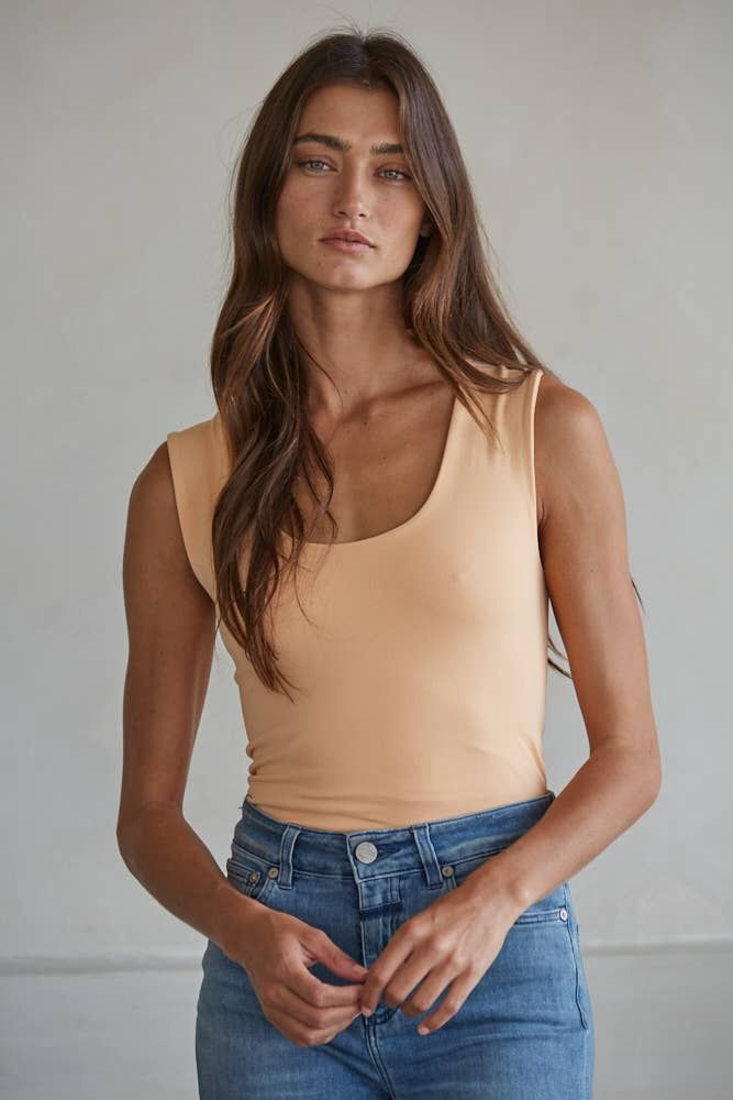 White Double Layered Seamless Top