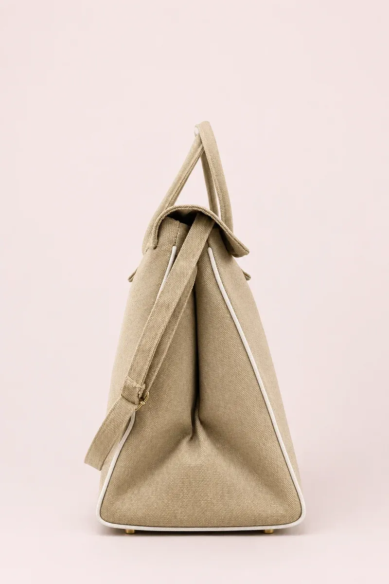 Debbie Katz Canvas Maxi Fabric Bag with Handle and Crossover Strap