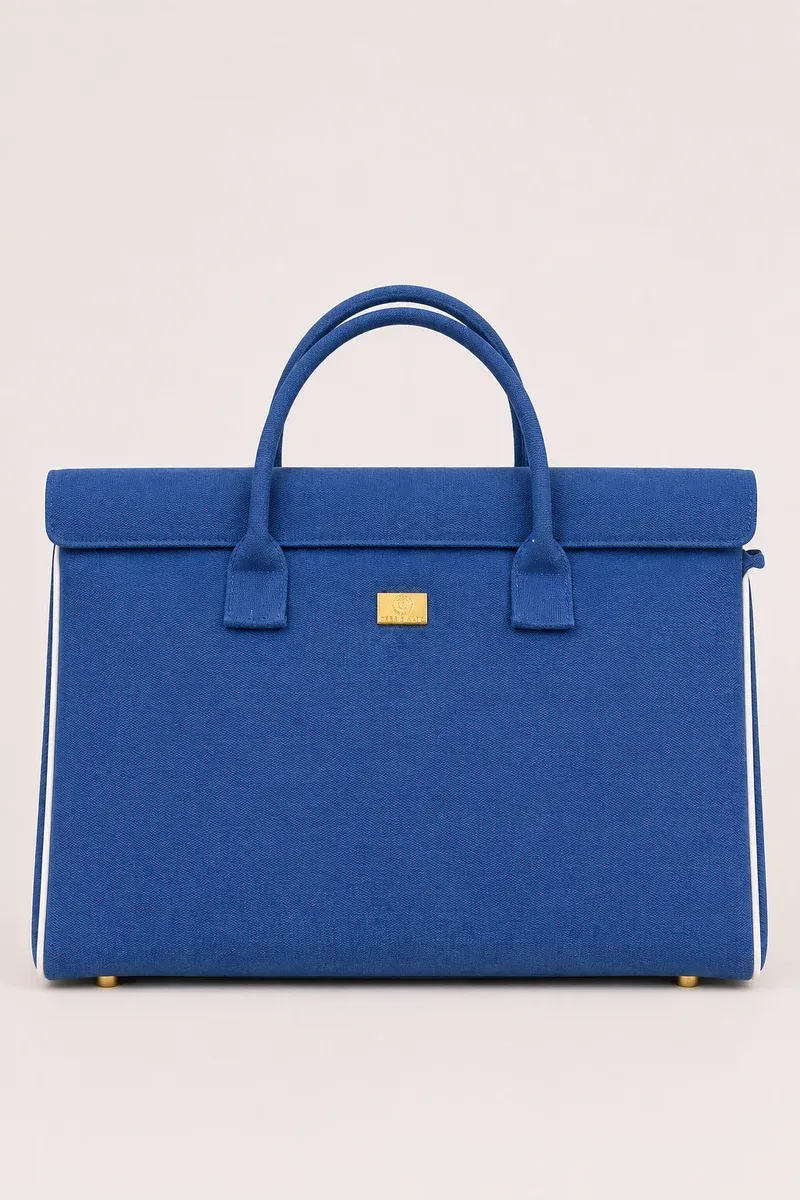 Debbie Katz Canvas Maxi Fabric Bag with Handle and Crossover Strap