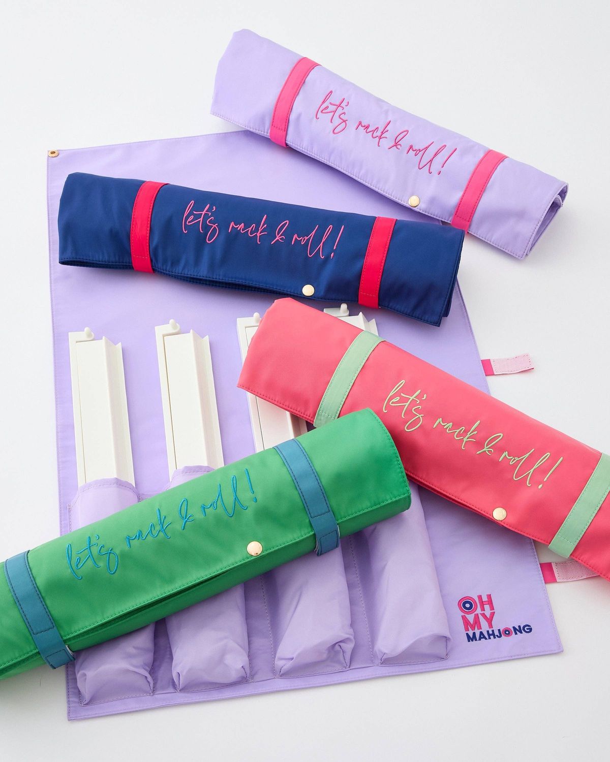 Oh My Mahjong Navy Let's Rack &amp; Roll Bag